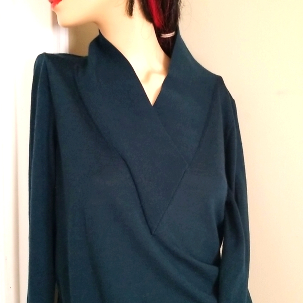 Teal soft wool mix sweater